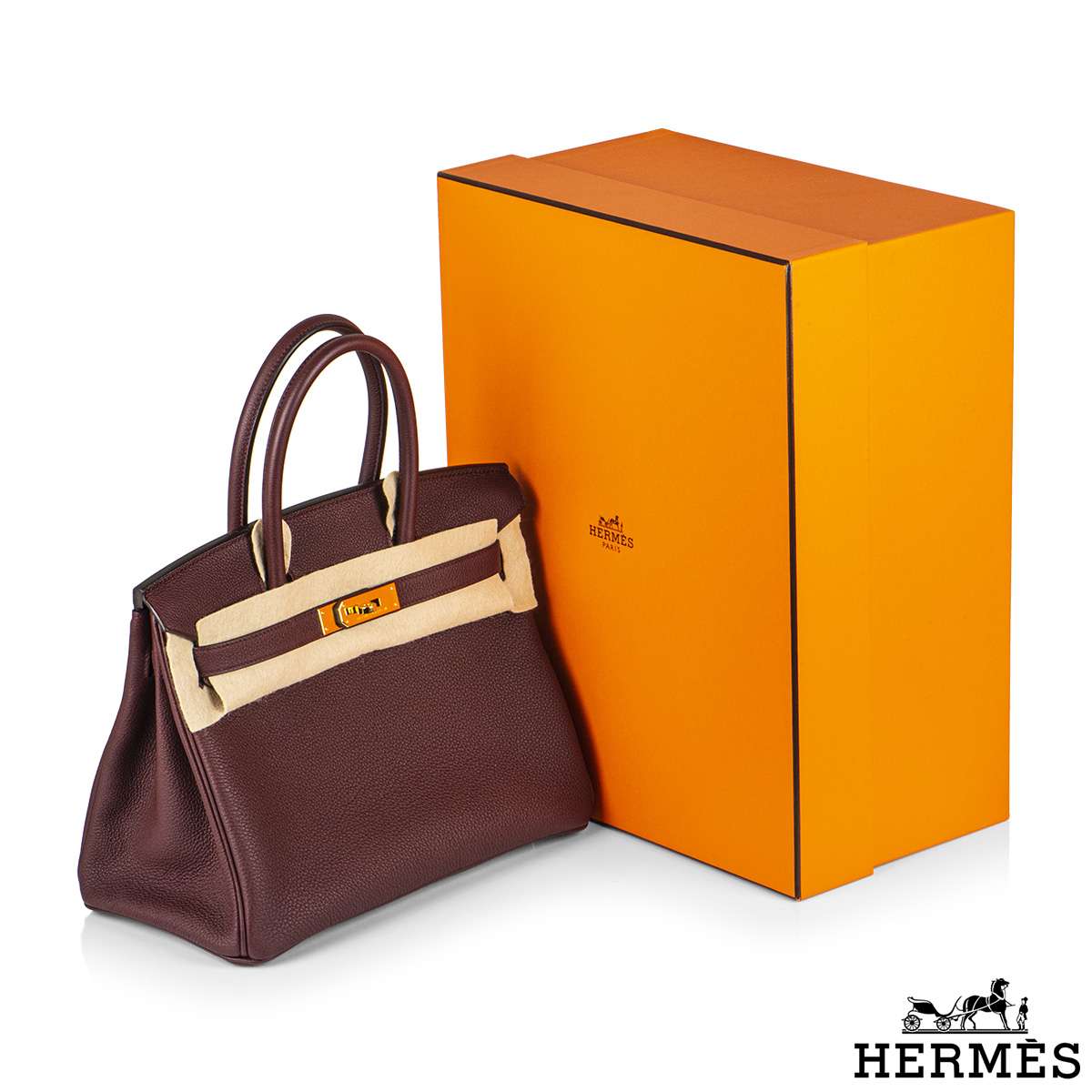 HERMES Togo BIRKIN 30 Bordeaux 1294698